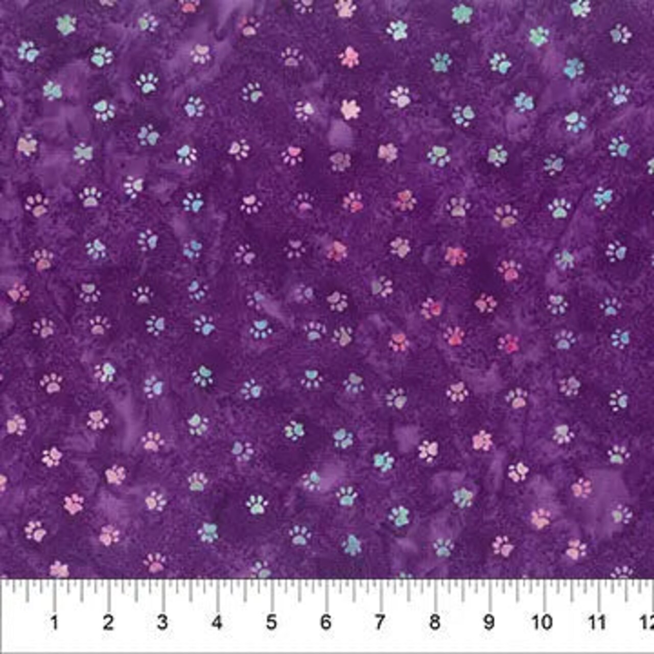 Banyan 83363-82 MEOW MEOW - Kitty Paws - Plum 45" Fabric Per Yard